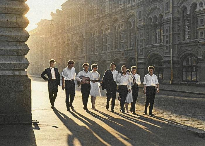 Жизнь Советской Москвы в 60-е годы. 20 раскрашенных фотографий Колоризация, Старое фото, Историческое фото, Фотография, Москва, СССР, Детство в СССР, 60-е, История города, Длиннопост