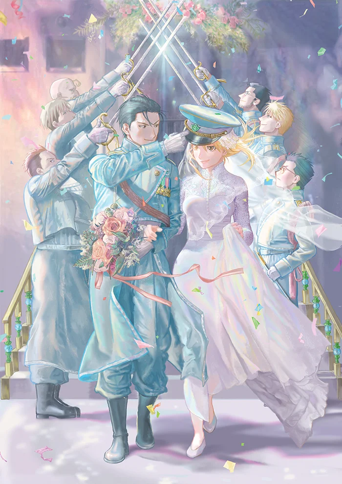 I wish everyone to have the same wedding - Anime, Anime art, Roy Mustang, Riza Hawkeye, Fullmetal alchemist