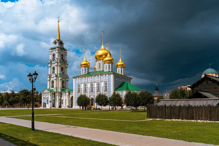 Свято-Успенский собор Тульского кремля перед грозой - Моё, Фотография, Россия, Туризм, Город, Тула, Собор, Достопримечательности, Города России, Храм