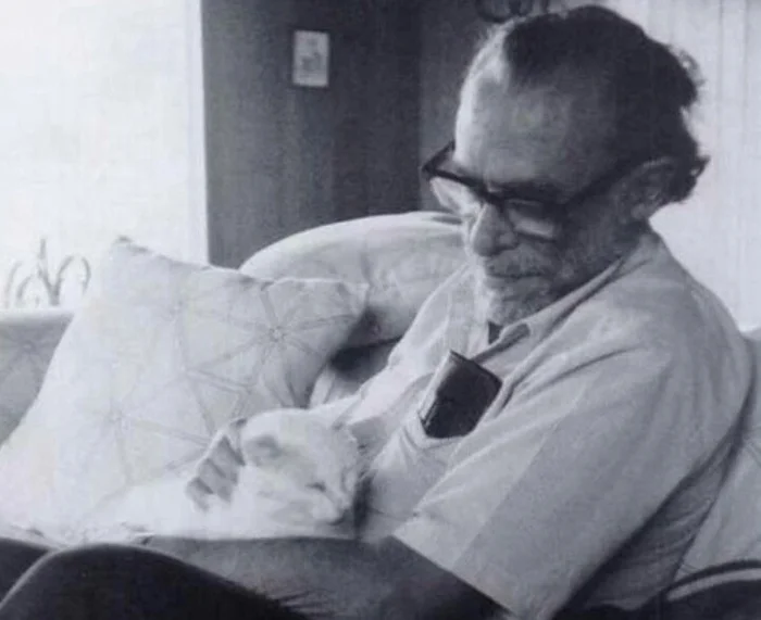 Man and Cat - Charles Bukowski, Quotes, cat, Writers