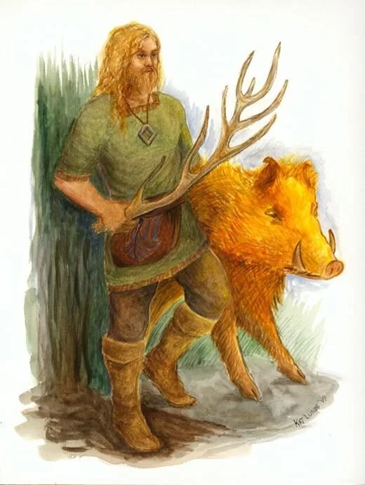 Frey - God of nature, fertility, animals - My, Peace, Mythology, Scandinavian mythology, God, Boar