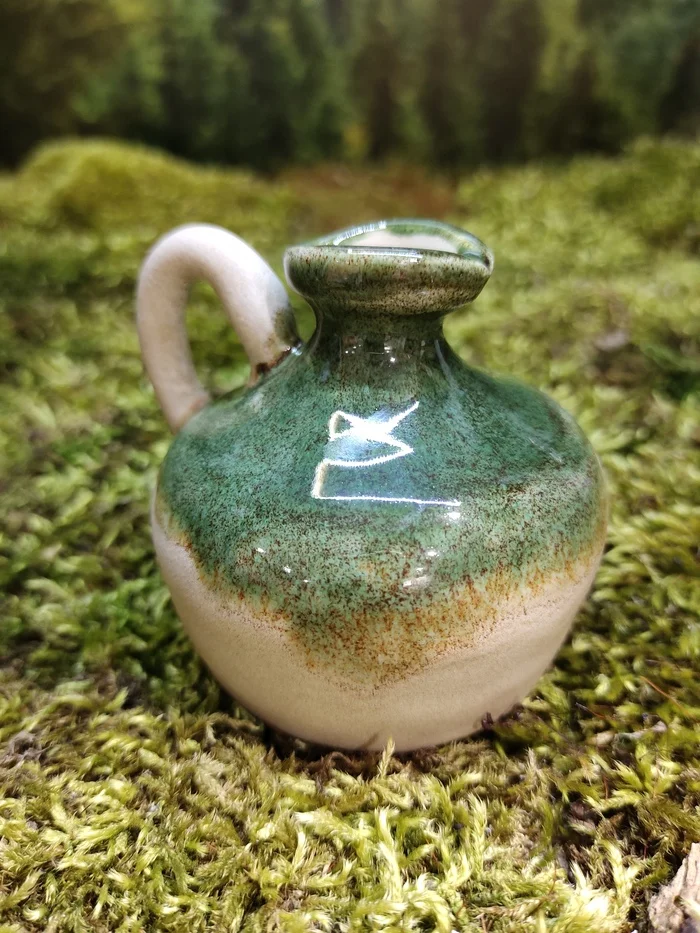Mini potion jug - My, Ceramics, Handmade, Potions, Witches, Longpost, Needlework without process