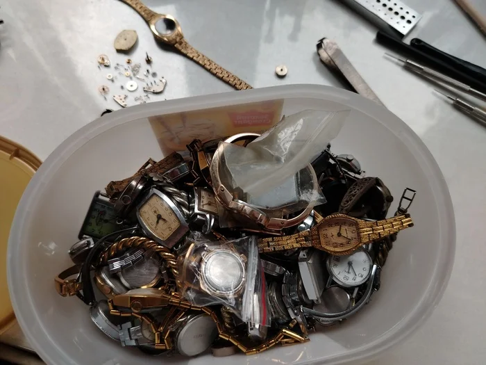 Make the client happy! - My, Master, Workshop, Clock, Hobby, Breaking, Craftsmanship, Wrist Watch, Women's Watches, Made in USSR, Restoration, The photo, Emotions, Video, Longpost