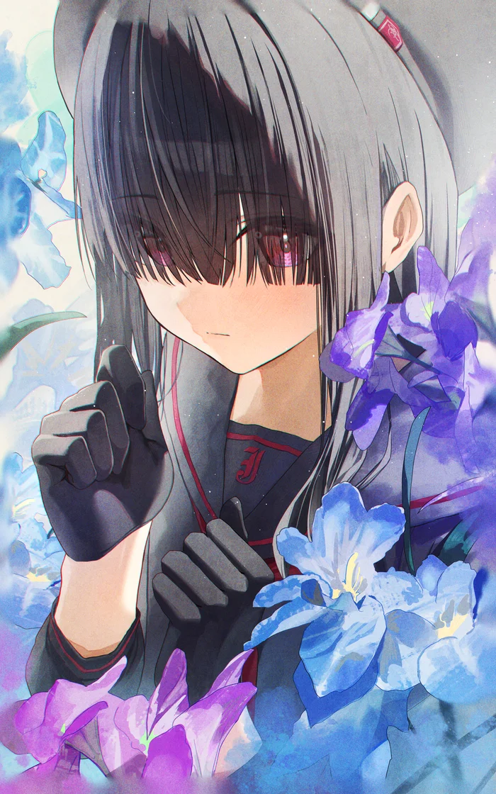 Beautiful flower - Anime, Anime art, Blue archive, Loli, Mob-chan (Blue Archive)