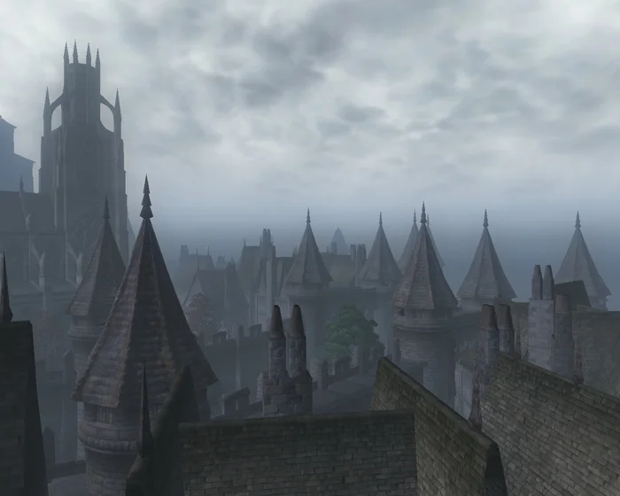 Rooftops of Skingrad - My, Bethesda, The elder scrolls, The Elder Scrolls IV: Oblivion, RPG, Tamriel, Cyrodile, Gothic, Nostalgia, Screenshot