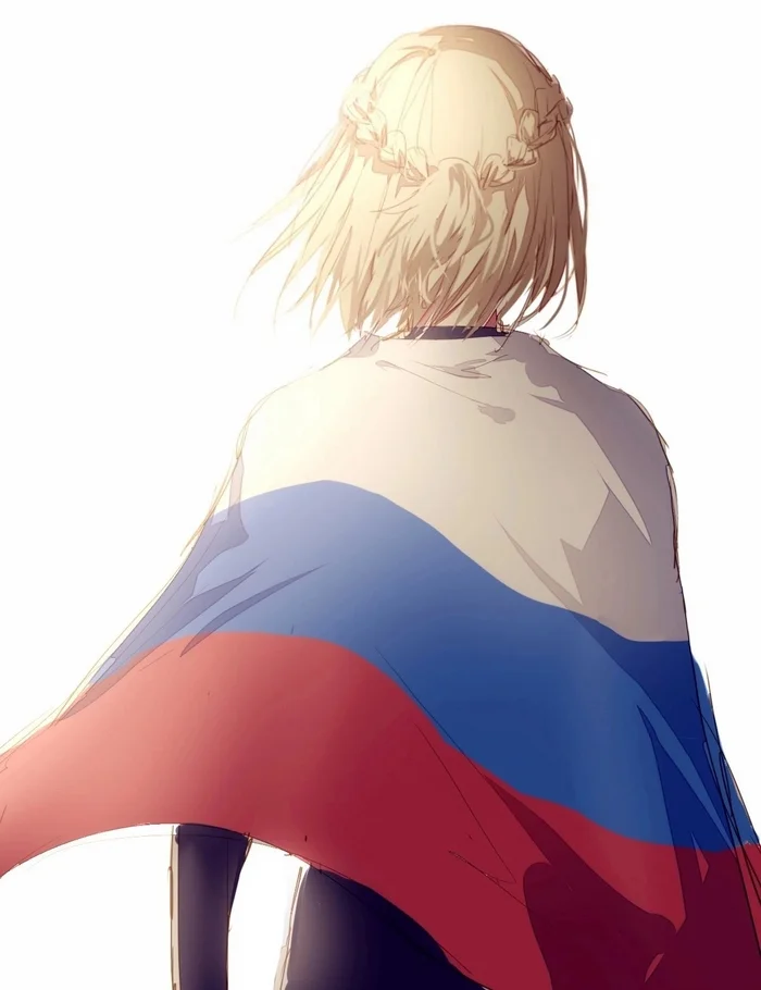 Happy holiday, Russia! - Art, Anime art, Russia Day, Tricolor