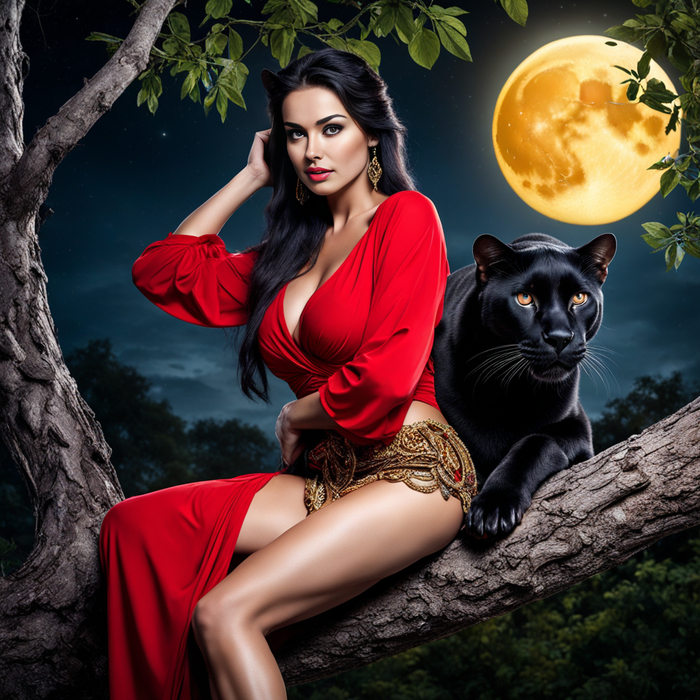 Подруга Маугли и черная пантера