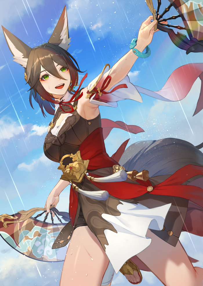 Женщина с хвостом