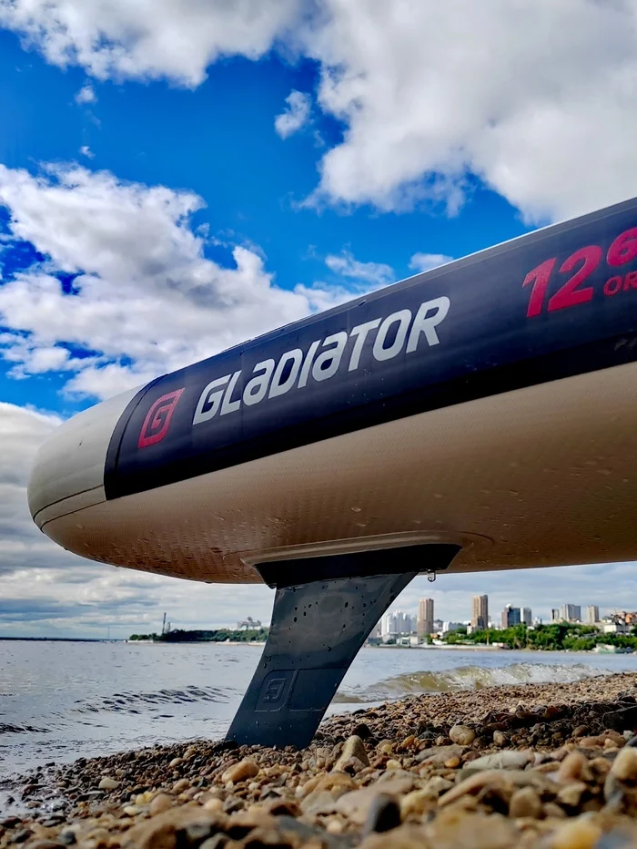 SUP board, city and clouds - My, Khabarovsk, The photo, Дальний Восток, Nature, Landscape, Paddleboard, Amur, Longpost