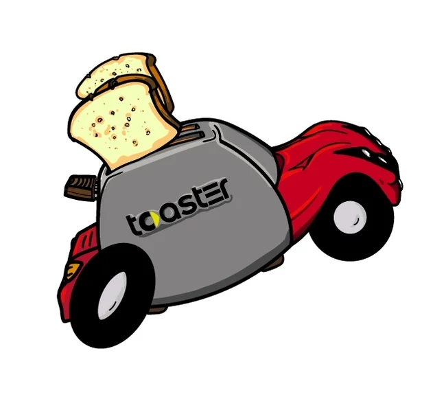 Continuation of the post “Mad Toaster” - My, Drawing, Smart, Toaster, Smart car, Smart ForTwo, Adobe illustrator, Humor, Pun, Reply to post