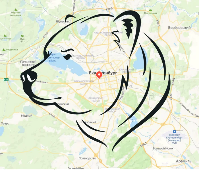 The Yekaterinburg EKAD resembles the shape of the head of a bear looking west. Coincidence? Don't think - My, Picture with text, Memes, Images, Yekaterinburg, Cards