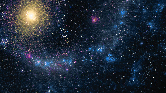 NGC 3596 by James Webb Space Telescope  fragment. Processed by Alexey Kudrya