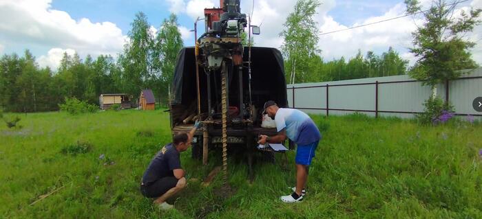 Geological exploration of a site for screw piles in SNT in Moscow region - My, House, SNT, Groundwater, Piles, Screw piles, Pile-Screw Foundation, Foundation, Exploration, Longpost