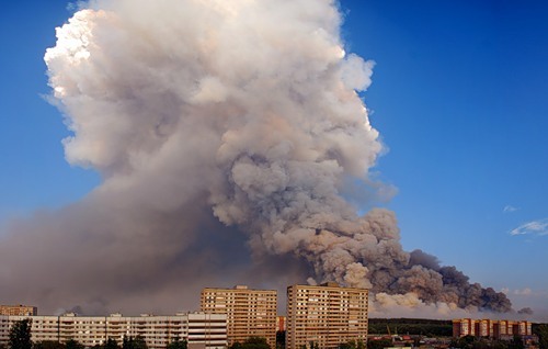 Forest fire in Tolyatti in 2010 - My, Fire, The rescue, Smoke, Evacuation, self-rescuer, Danger, Video, Youtube, Longpost, Forest fires