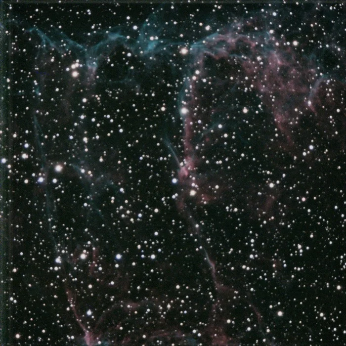 Part of the Veil Nebula NGC 6960 right now, shown in real colors through an amateur telescope without filters or photoshop - My, Astronomy, Space, Starry sky, Astrophoto, Telescope