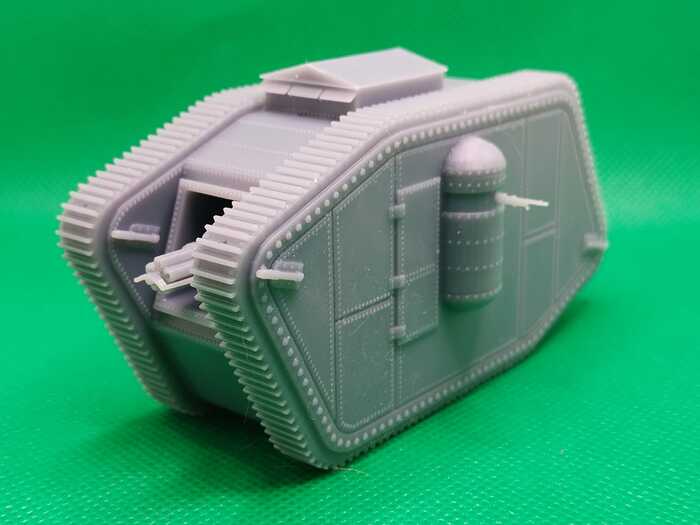 Tank model TNCA Salinas 1:100 resin - 3D печать, 3D printer, 3D modeling, 3D, Scale model, Models, Tanks, Modeling, Stand modeling, Longpost, Collecting, World War I