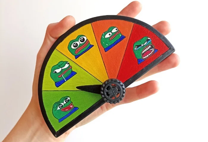 Mood scale with Pepe the frog - My, With your own hands, Creation, Handmade, Crafts, Needlework without process, Pepe, Frogs, Mood, Magnets, Memes, Video VK, Psychology, Presents, Humor, Video