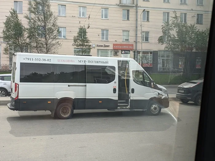 Moore is polar! - My, Humor, Minibus, Murmansk, Coincidence