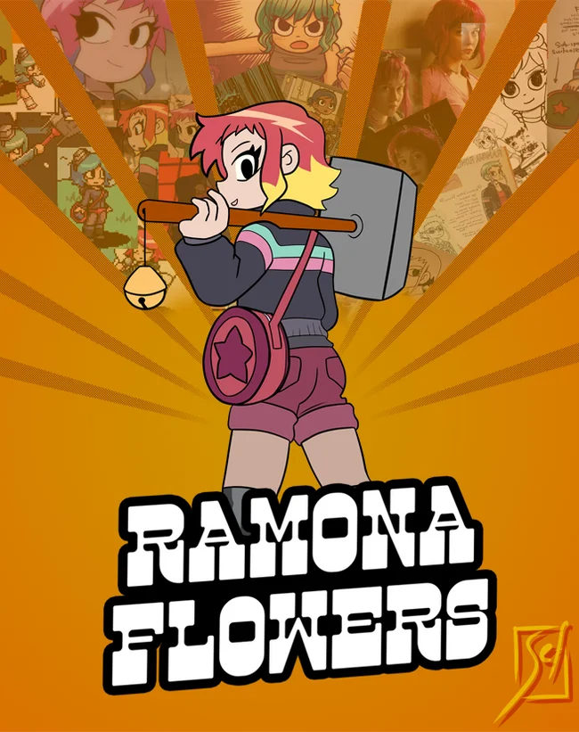 Ramona Flowers - My, Art, Drawing, Digital drawing, 2D, Characters (edit), Ramona Flowers, Scott Pilgrim, Friday tag is mine, Longpost