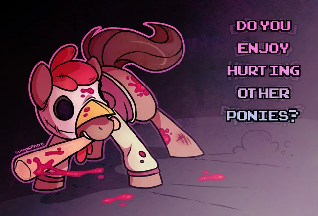 Downification of Jacket - My little pony, Hotline miami, Crossover, Art