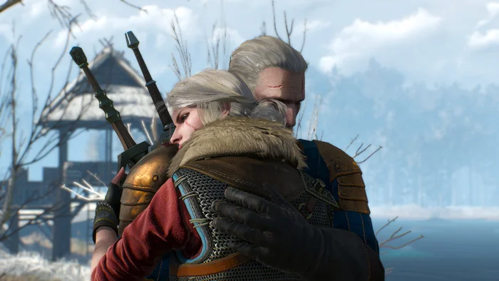 I passed and tried the new ending - My, The Witcher 3: Wild Hunt, Computer games, Geralt of Rivia, Ciri, Triss Merigold, The ending, Witcher, Video, Longpost