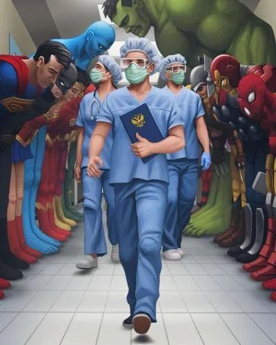 Happy holiday, dear medical workers! - The medicine, Doctors, Holidays, No rating, Images, Superheroes, Professional holiday, Medical worker's day