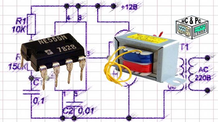 Boost INVERTER on NE555 from 12 to 220 Volts - Sine - My, Electronics, Charger, Battery, Radio amateurs, Radio electronics, Radio engineering, Power Supply, Video, Youtube, Longpost, Inverter, Converter, Electrician