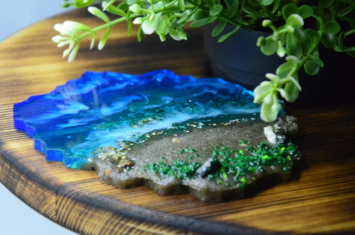 Mini beach diorama | Stand | DIY - My, Decor, Design, Idea, Master Class, With your own hands, Epoxy resin, Miniature, Mystic, Magic, Art, Creation, Handmade, Magic
