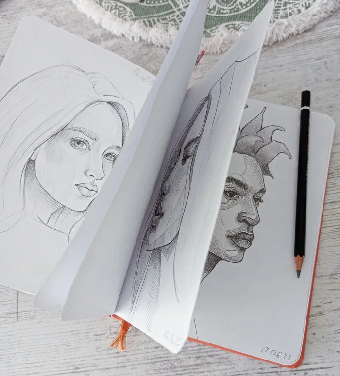 My sketches of people of DIFFERENT races - My, Pencil drawing, Portrait, Artist, Sketch, Sketchbook, Illustrations, Drawing, Realism, Sketch, Sketch, Longpost