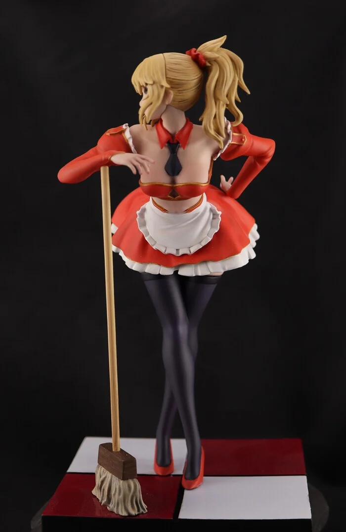 Mordred Pendragon in a maid costume - My, Figurines, Painting miniatures, 3D печать, Stand modeling, 3D printer, Anime, Painting, Modeling, Fate, Fate grand order, Mordred, Longpost