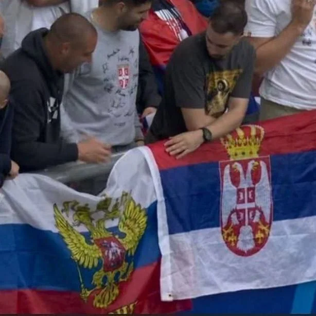 Serbian fans hung the Russian flag at the Euro 2024 match with the British - Politics, Russia, Serbia, Euro 2024, Football, Flag