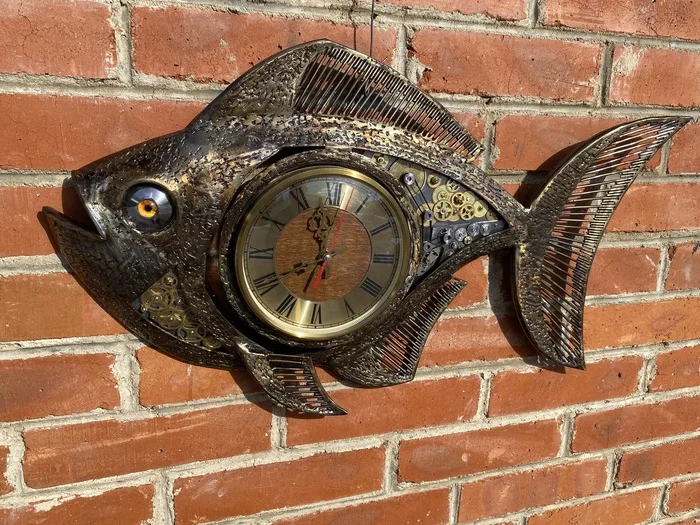 One more watch - My, Crafts, With your own hands, Needlework with process, Wall Clock, Longpost