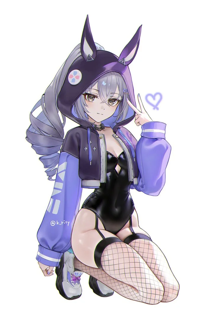 Волчица в овечьей шкуре - Anime Art, Аниме, Silver Wolf (Honkai: Star Rail), Honkai: Star Rail, Rity, Bunnysuit