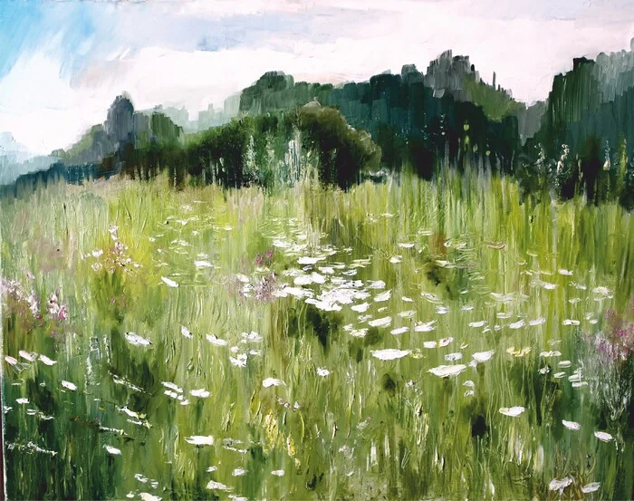 Field - My, Artist, Oil painting, Canvas, Author's painting, Butter