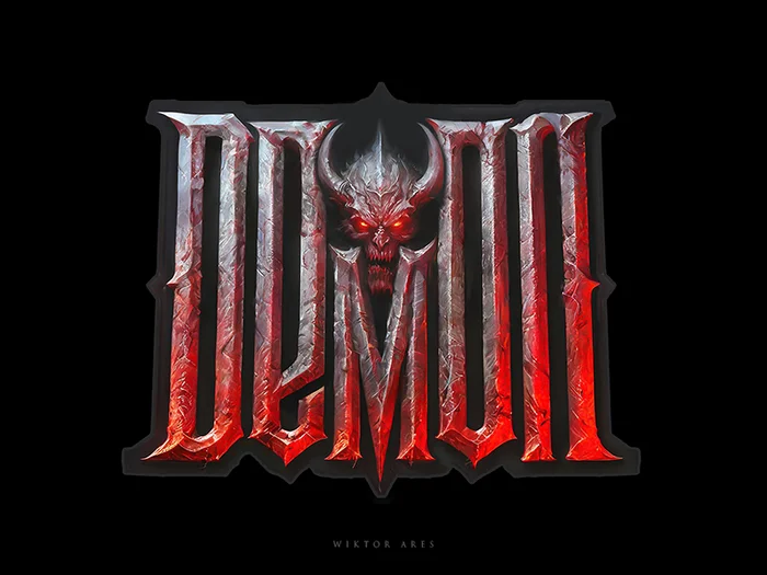 Demon - My, Design, Idea, Creative, Freelance, Demon, Logo, Lettering