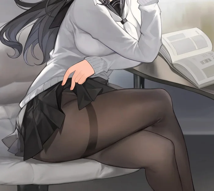 Tights are our everything - Anime art, Anime, Art, Tights, Azur lane, Atago