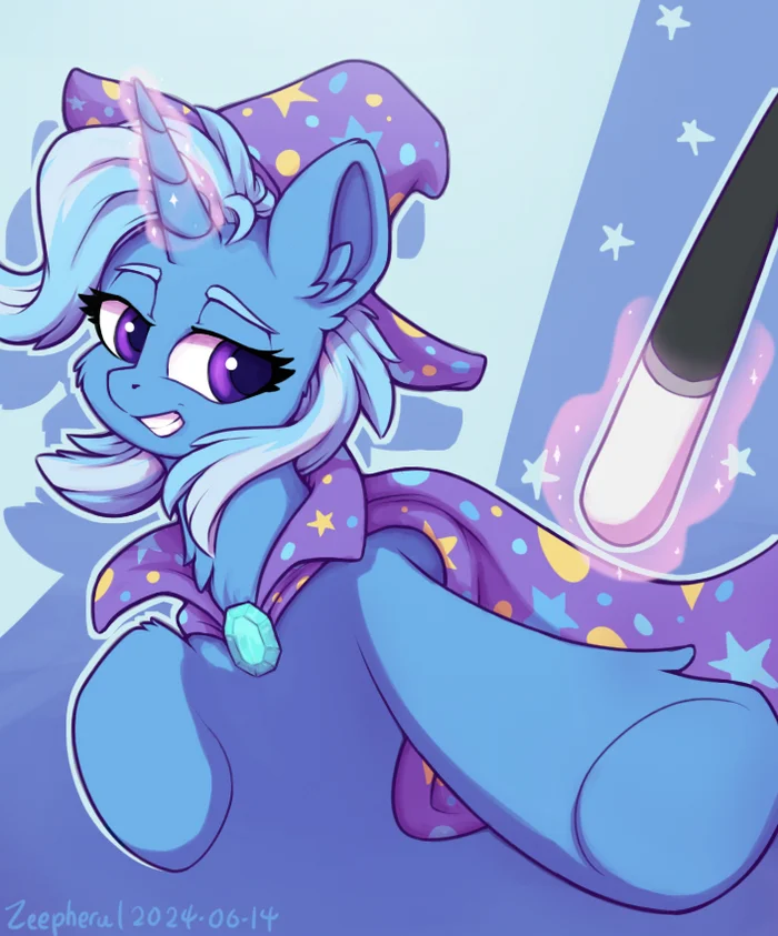 You better believe there are aces up my sleeve - My little pony, Trixie, PonyArt, Art