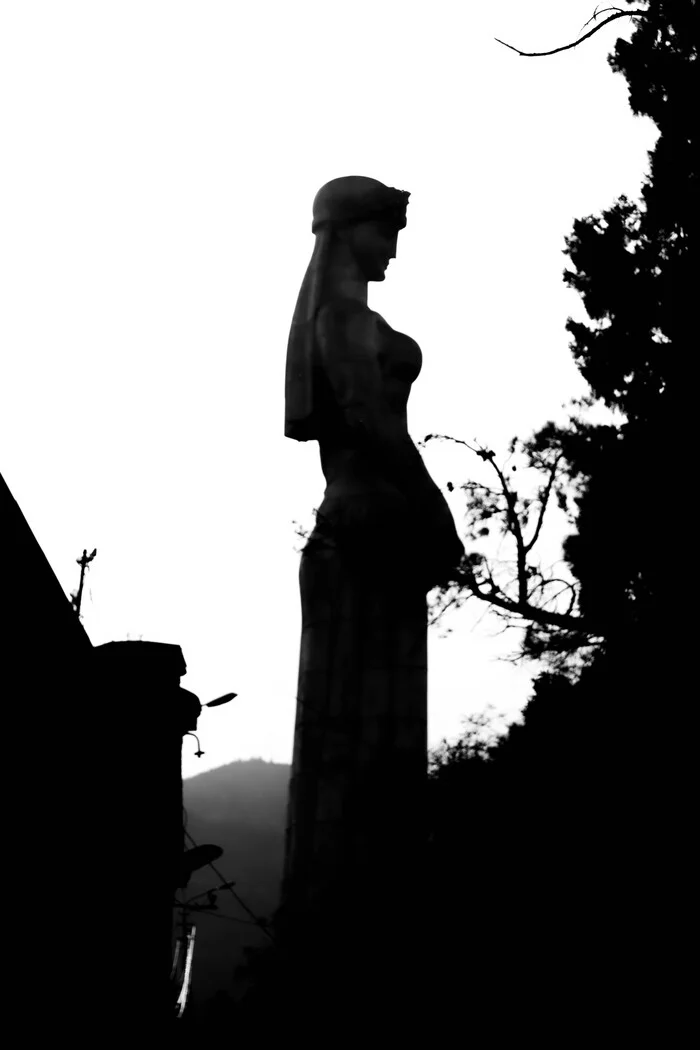 Mother of Kartli - My, Images, Georgia, The photo, Black and white photo