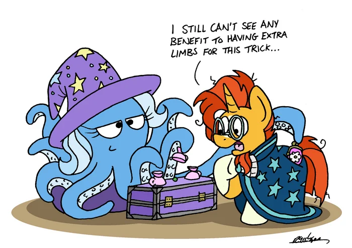 The Great and Mighty Octopus - My little pony, Trixie, Sunburst