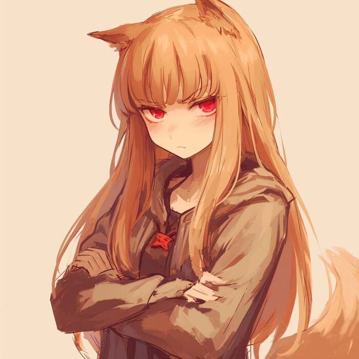 Holo , Anime Art, Holo, Spice and Wolf, Animal Ears