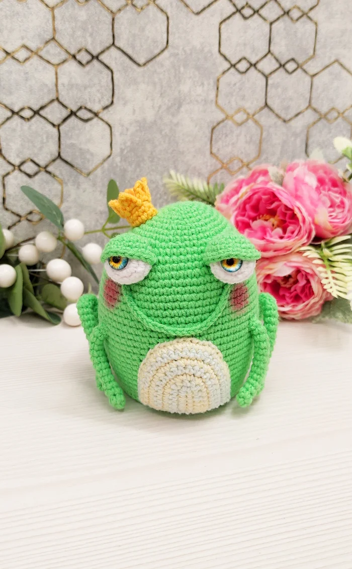 Crazy Empress - My, Handmade, With your own hands, Toys, Presents, Souvenirs, Princess Frog, Frogs, Toad, Story, Russian tales, Milota, Flirting, Longpost, Needlework without process