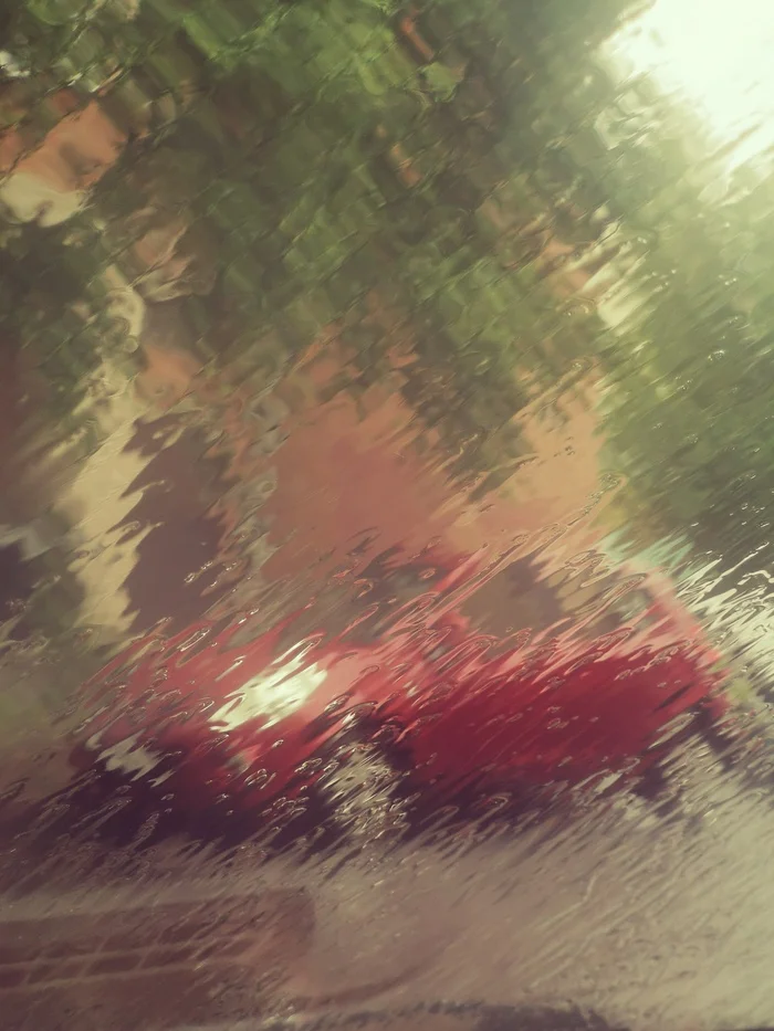 Natural Wangogi - My, Rain, Car, Glass, van Gogh, Mobile photography