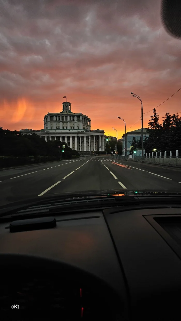 Просто недавний закат. Красивое - Моё, Фотография, Москва, Закат