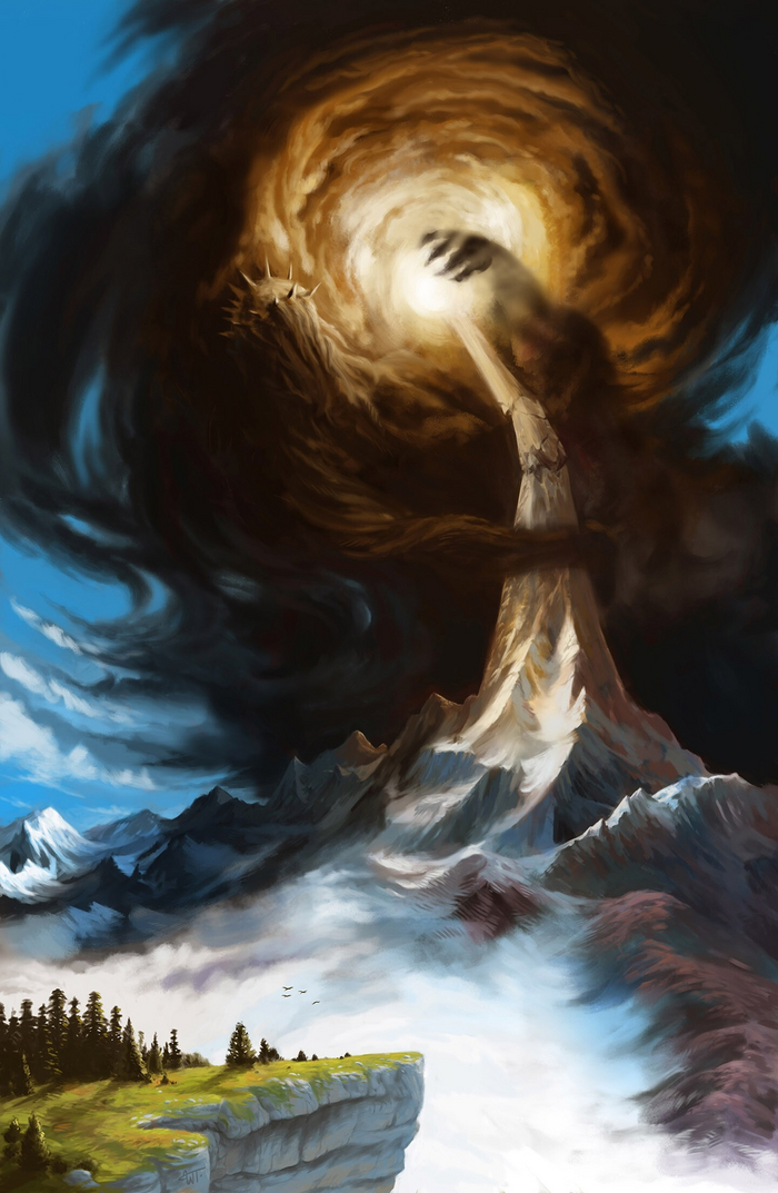 Обрушение Светильников (3450 Г. В.). Иллюстрация - William Thomy.