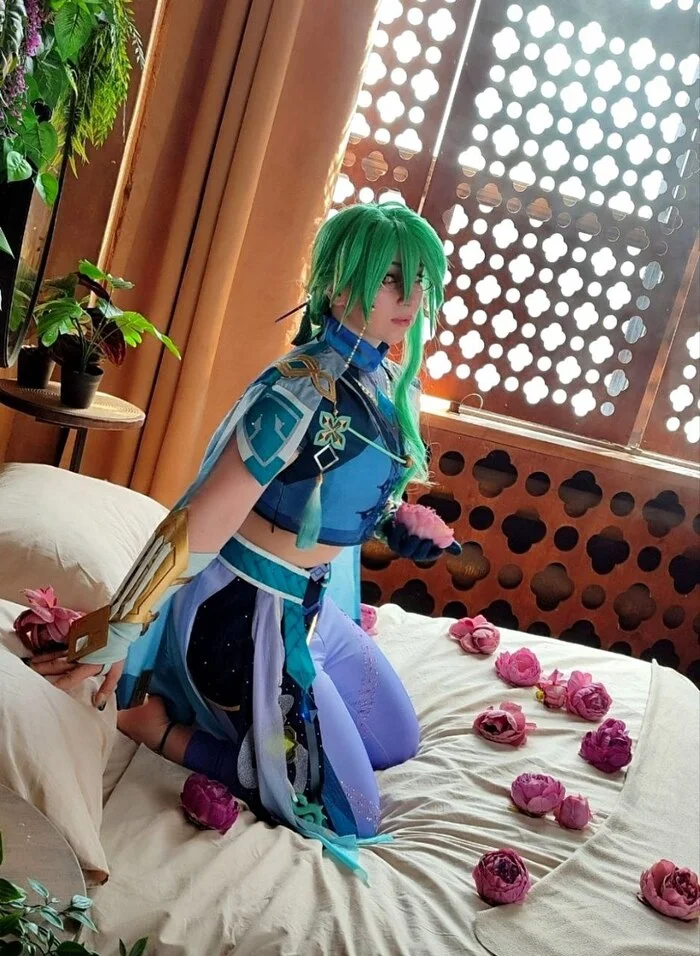 Baizhu Cosplay - Моё, Аниме, Игры, Genshin Impact, Косплей, Фотография, Baizhu, Длиннопост