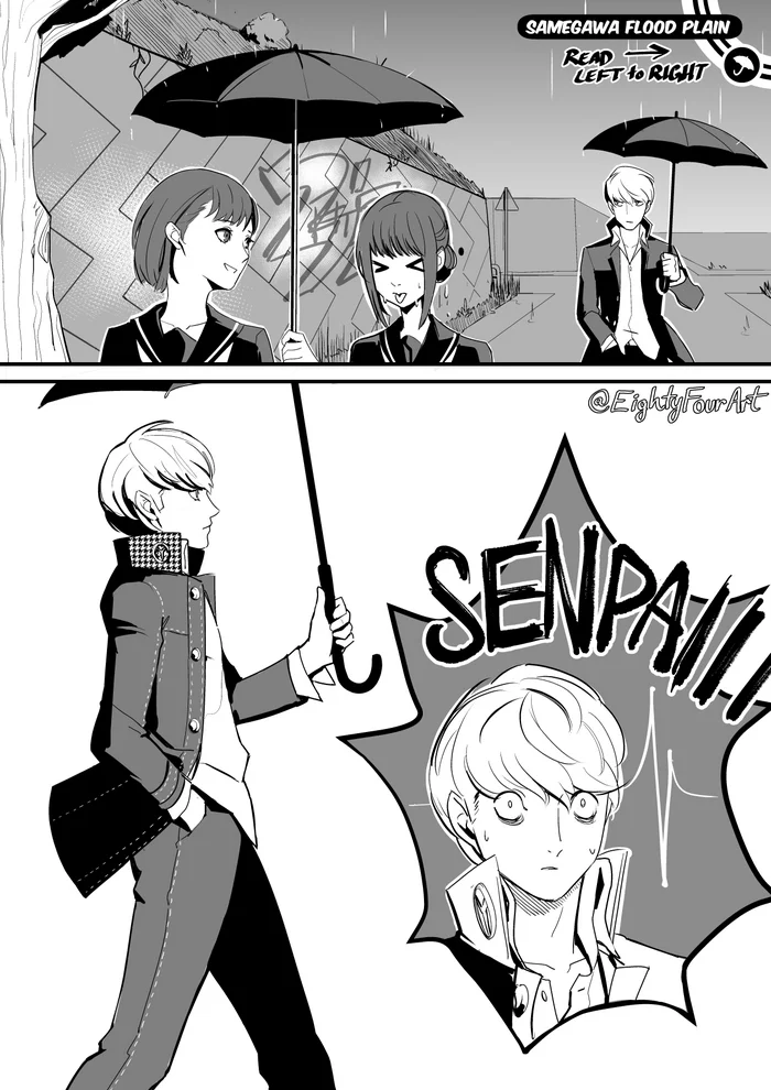 Something special for two... - Art, Anime, Anime art, Persona, Persona 4, Kujikawa Rise, Translated by myself, Longpost
