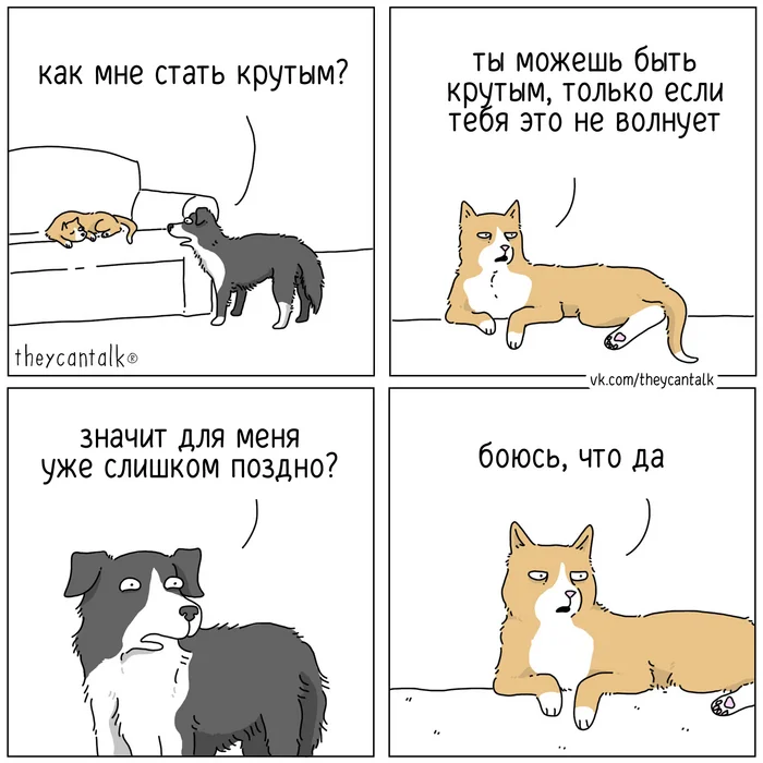 Coolness - Theycantalk, Translated by myself, Comics, Coolness, Cats and dogs together, Telegram (link), VKontakte (link)