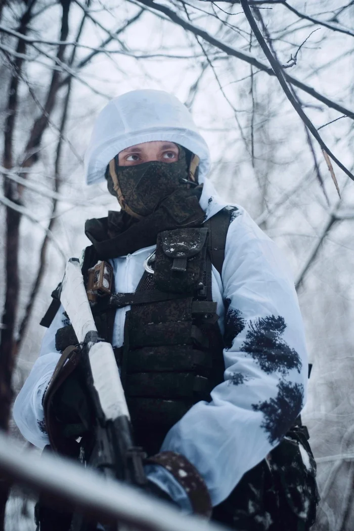 Winter Soldier - My, The soldiers, The photo, Airsoft, Military, Winter, Forest, Longpost