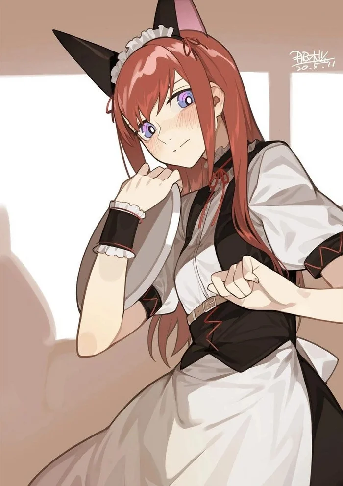 Kristina - Anime, Anime art, Kurisu makise, Steins gate, Housemaid