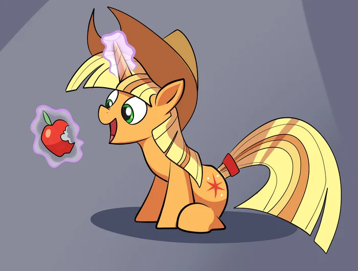 Unusual apple - My little pony, PonyArt, Twilight sparkle, Applejack, Gsphere